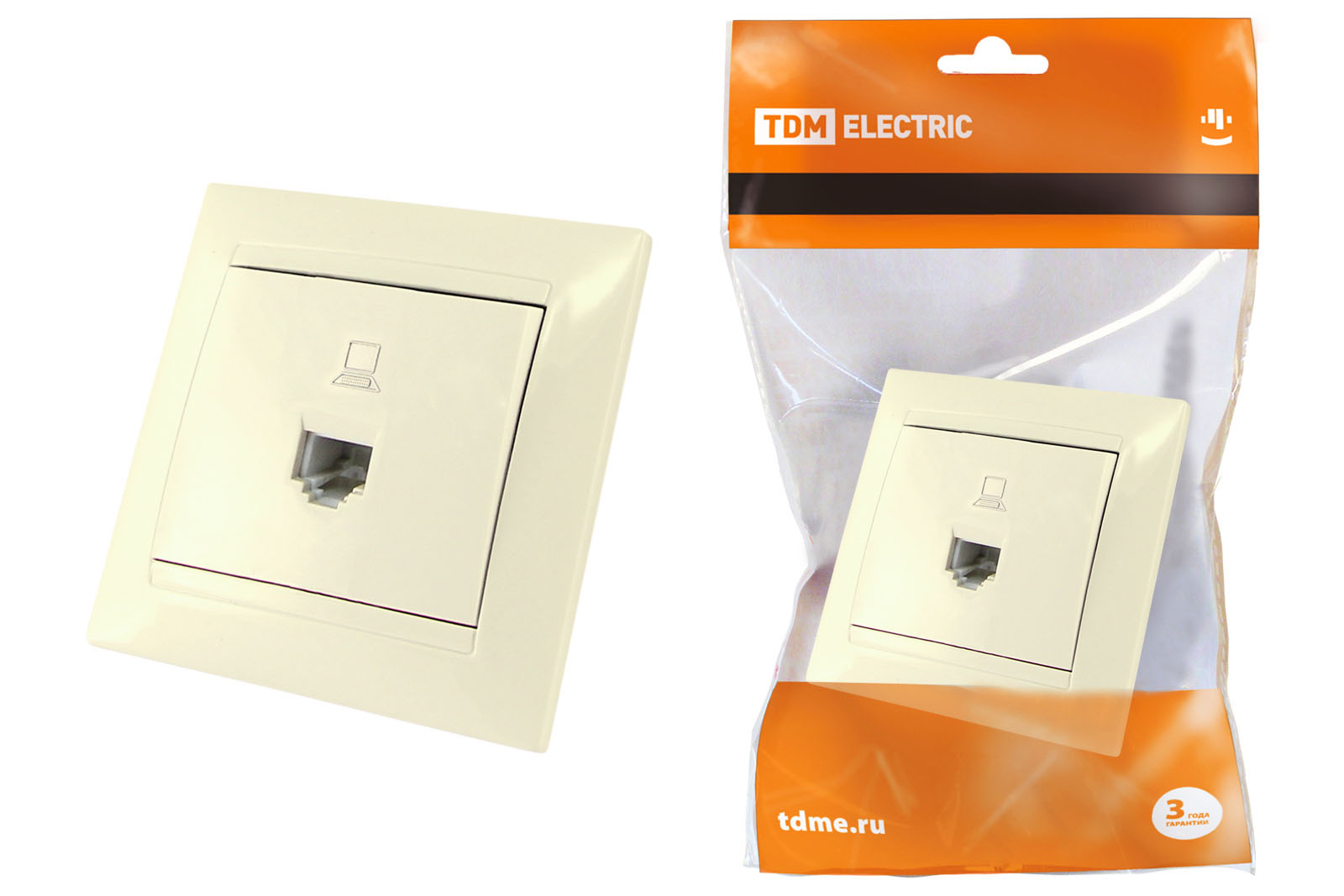 Розетка компьютерная RJ45 сл. кость Лама Розетка компьютерная RJ45 сл. кость Лама